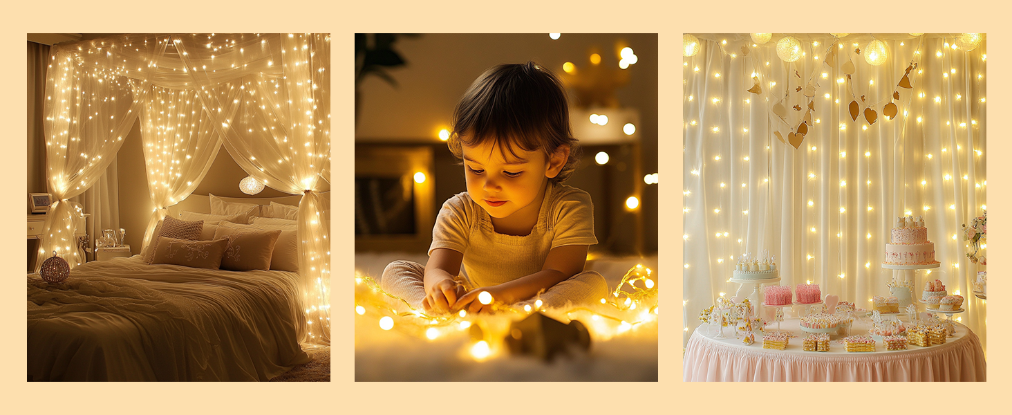 cozy curtain lights