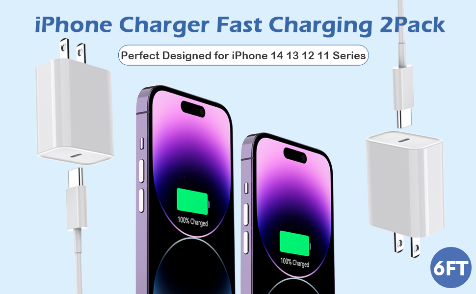 iPhone Charger Fast Charging 2Pack