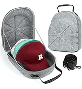 GERMUN Hard baseball hat case, Hat Carrier Travel Case with Adjustable Shoulder Strap, Hat cap ca...