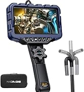 NIDAGE Two-Way Articulating Endoscope Camera with Light: 7'' IPS Borescope with Articulated Snake...