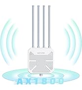 WAVLINK Outdoor WiFi 6 Extender AX1800 High Power Outdoor Weatherproof WiFi Range Extender Access...