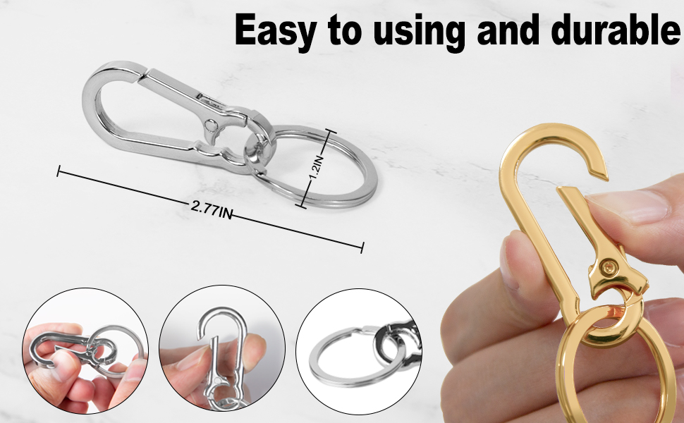 Sliver Gold Bronze Key Chain Ring For Accessories Women Men