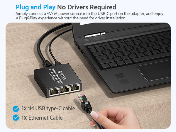High Speed Ethermet Splitter 1 to 3