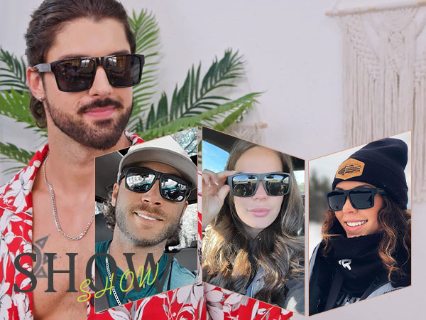 LYZOIT Square Sunglasses for Men Women Polarized Oversized Big UV Protection Rectangle Shades