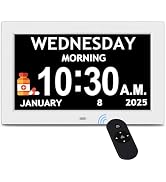 10.1'' Digital Clock With Date And Time, Dementia Clock, Large Display Alarm Clock For Seniors, 1...
