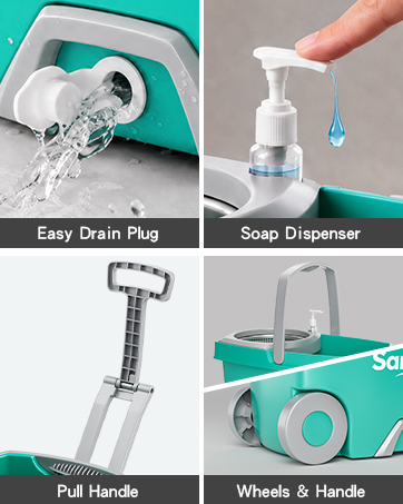 Sarkunpio Spin Mop and Bucket set