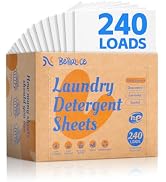 Laundry Detergent Sheets (240 Loads) - Space-Saving, Hypoallergenic,Travel-Friendly,Deep Cleaning...