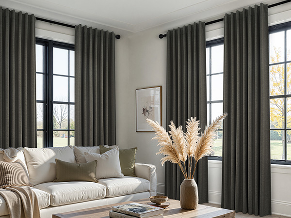 Dark Grey Livingroom Curtains