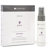 CariFree Oral Moisturizer Spray for Dental Hygiene (Grape) | Non-Staining and Fluoride-Free | Fre...