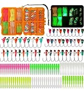 Dovesun Fishing Kit Ice Fishing Jigs Ice Fishing Lures Walleye Fishing Lures Crappie Jigs 135pcs/...