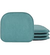 PAGGED Blue Kitchen Chair Cushions Set of 4, Memory Foam Chair Pads for Dining Non Slip Soft Seat...