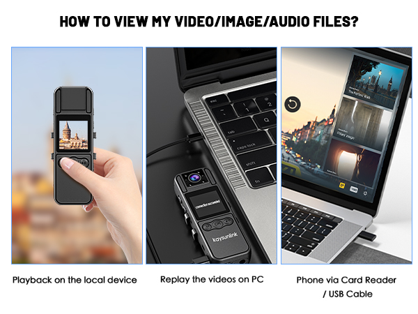 Easy Play back on device and computer