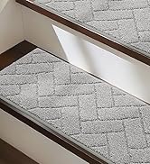 BEQHAUSE Edging Stair Treads for Wooden Steps 9" x 28", Non Slip Carpet Stair Treads Indoor Stair...