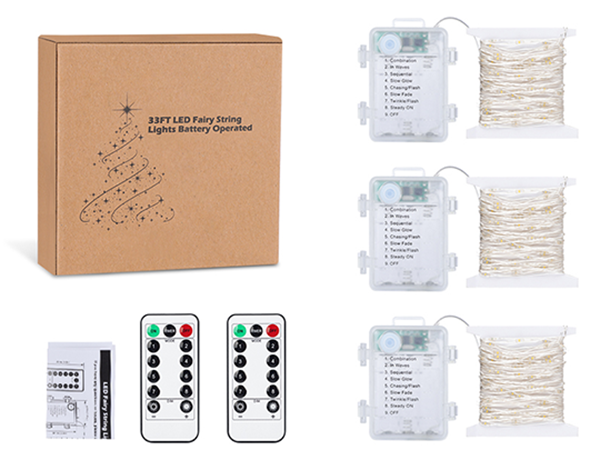 battery operated string lights with remote