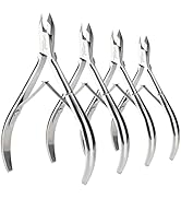 LePinko 4 Packs Upgraded Cuticle Trimmer kit, Sharp Dead Skin Clipper, Labor-saving Cuticula Remo...