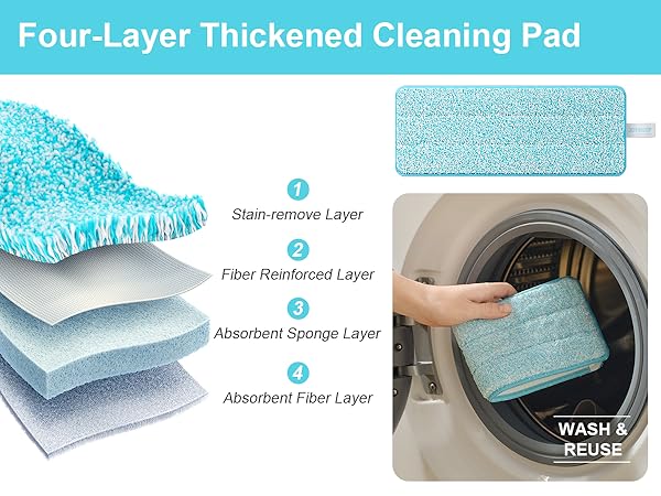 Four-Layer Thickened Cleaning Pad