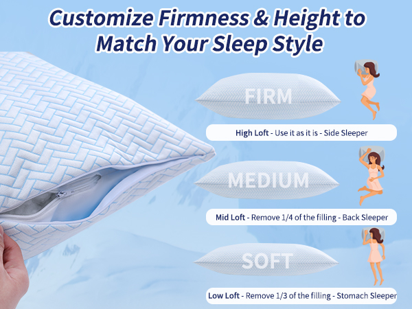 cooling pillow bed pillows for sleeping shredded memory foam pillows