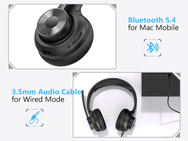 wireless headset with mic for work