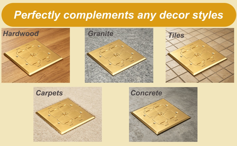 The recessed electrical outlet perfectly complements any decor styles