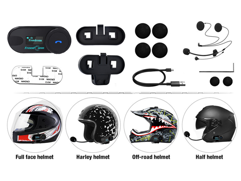 Motorcycle Bluetooth Communication System Headset