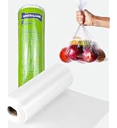 GENERALCARE 300 Pcs/Roll Crystal Clear Plastic Produce Bags, 12.5 x 16.5 IN Food Storage Roll Bag...