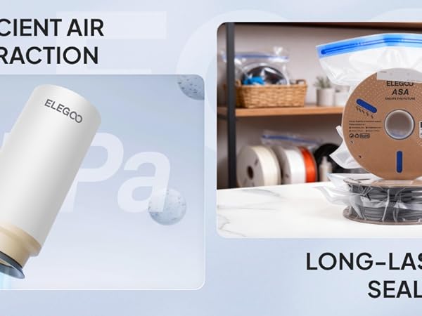 EFFICIENT AIR EXTRACTION;LONG-LASTING SEAL