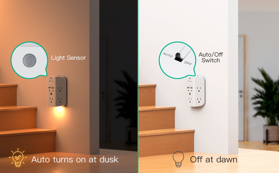 night light outlet extender