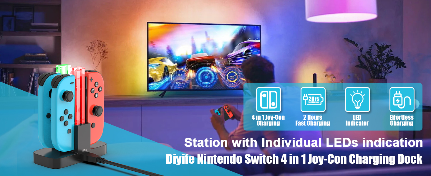 Joy Con Charging Dock for Nintendo Switch