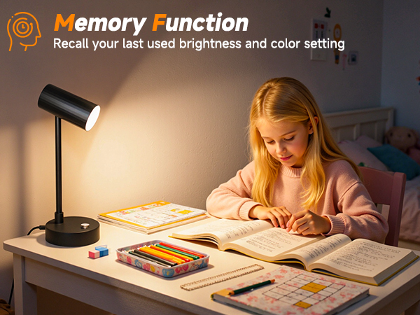 Study Lamp for Desk with Memory Function