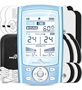 Easy@Home TENS and Muscle Stimulator Machine: Dual Channel 24 Modes Electronic Pulse Massager for...