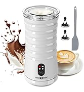 Milk Frother, Paris Rhône 4-in-1 Milk Steamer and Frother, Hot &amp; Cold Foam Milk Warmer with Tempe...