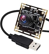 ELP Sony IMX323 Sensor Mini Wide Angle USB Camera Module with Microphone 180degree Fisheye Lens H...
