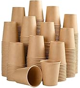 SIUQ 400 Pack 5 oz Kraft Paper Cups,Disposable Bathroom Cups,Mini Mouthwash Cups,Hot/Cold Beverag...