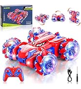 Punieayi Spider Remote Control Car, 2.4Ghz RC Cars with Headlight Double Sided Off-Road 360° Rota...