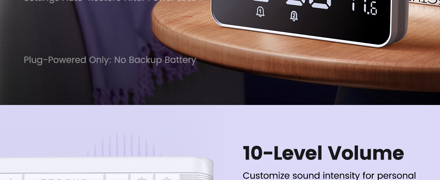 Dekala Wishalarm Bed shaker loud alarm clock for heavy sleepers