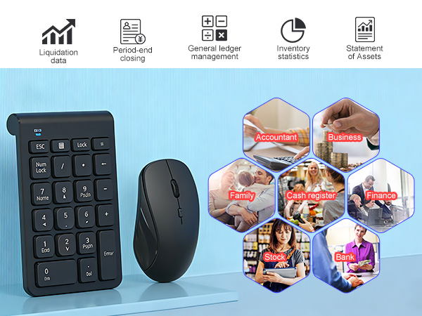 wireless keyboard with number pad and mouse