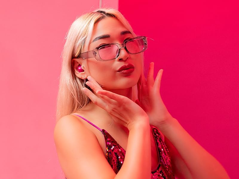 Femal model wearing Pink go pop anc