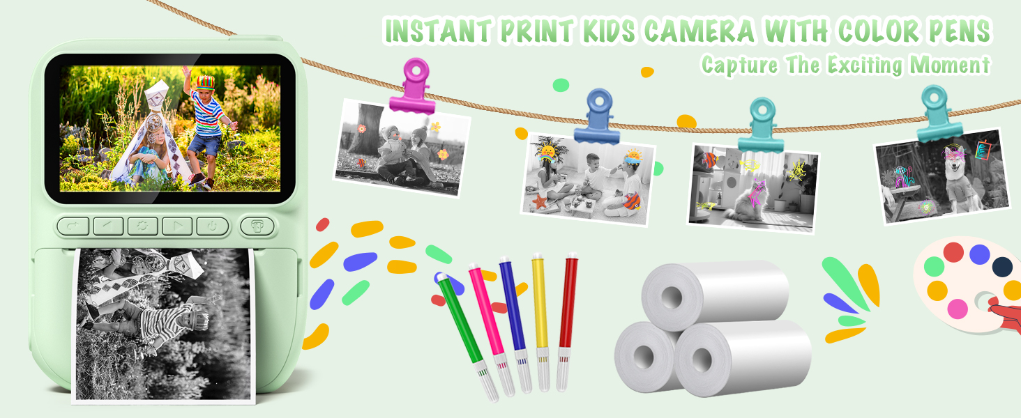 kids camera instant print