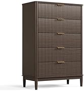 LINSY HOME Fluted Dresser for Bedroom with 5 Drawers, 46