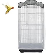 ASOCEA Bird Cage Seed Catcher,Large Bird Cage Cover Adjustable Soft Airy Skirt Guard Birdcage Nyl...