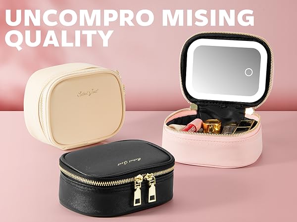 travel makeup case with mirror