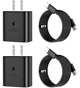 [2 Pack] 45W Super Fast Charger USB C PD 3.0 Compatible with Samsung Galaxy S25 Ultra S24/S23 Z F...