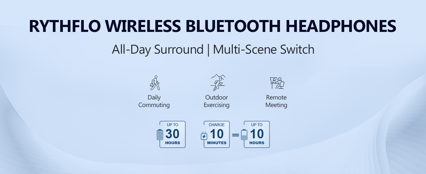 Rythflo wireless bluetooth headphone