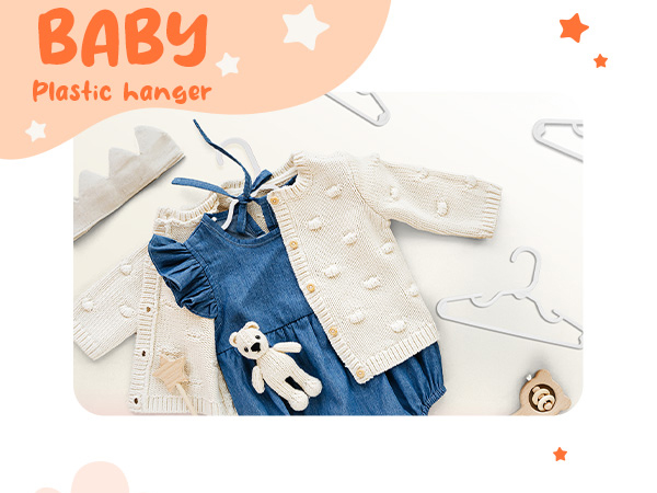 White hangers plastic