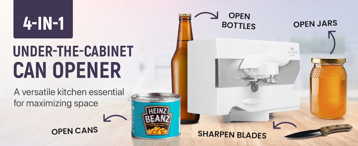 Electric Can Opener - 4 in 1 white 1