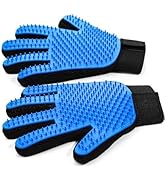 NVNAN Cat &amp; Dog Grooming Gloves for Shedding - Efficient Deshedding Pet Grooming Gloves 2-in-1 De...