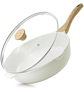 SENSARTE Nonstick Ceramic Saute Pan 12-Inch, 5QT Non-toxic Deep Frying Pan Skillet with Lid, Heal...