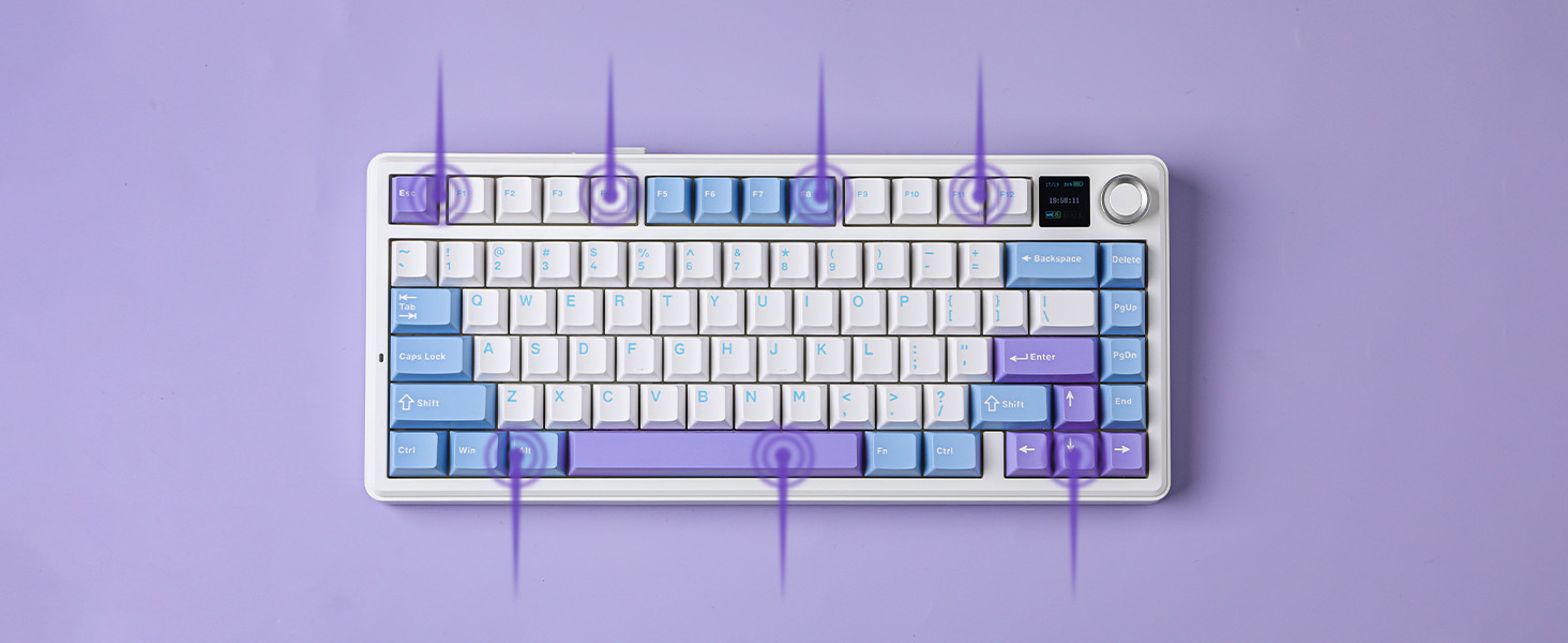 a computer keyboard with arrows pointing to the keys.