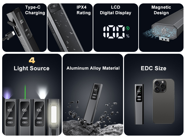 flat flashlight rechargeable