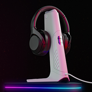 IFYOO RGB Gaming Headset Stand with USB Hub, Game Headphone Mount for PC Computer, Xbox One, PS5